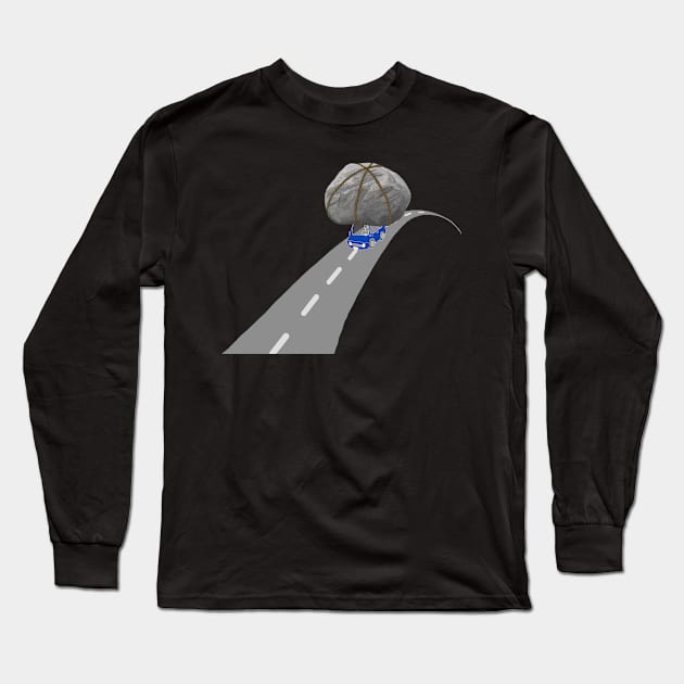 Sisyphus Gets a Car Long Sleeve T-Shirt by ArtAndBliss